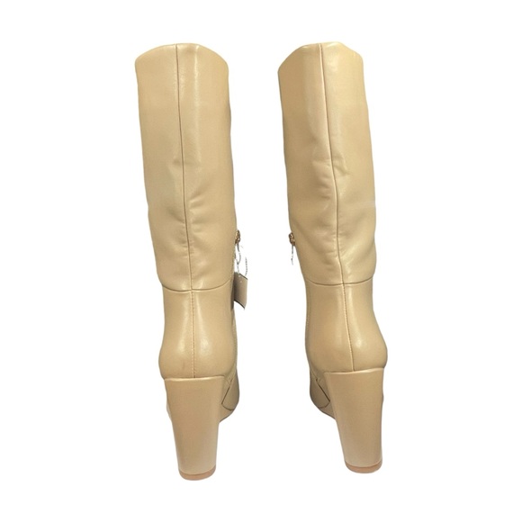 Torgeis women’s Milan mid calf boots. Beige. Faux leather. Size 7. - Picture 4 of 12